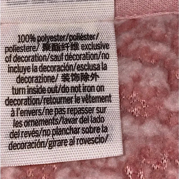 PINK Victoria’s Secret Light Barbie Pink Fuzzy Hoodie Size S - Picture 11 of 11